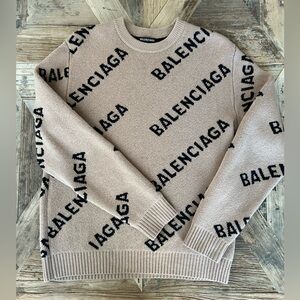 Authentic Balenciaga Logo Crewneck Sweater XS